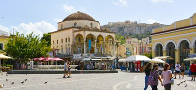 De wijk Monastiraki in Athene