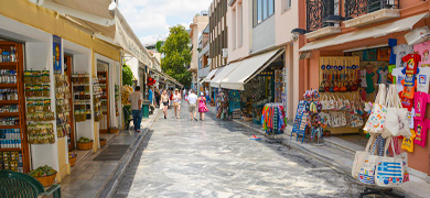 de wijk Plaka in Athene