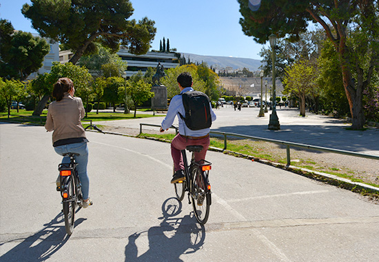 Fietstocht in Athene