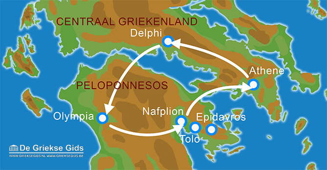Kaart Fly & Drive Klassiek Griekenland