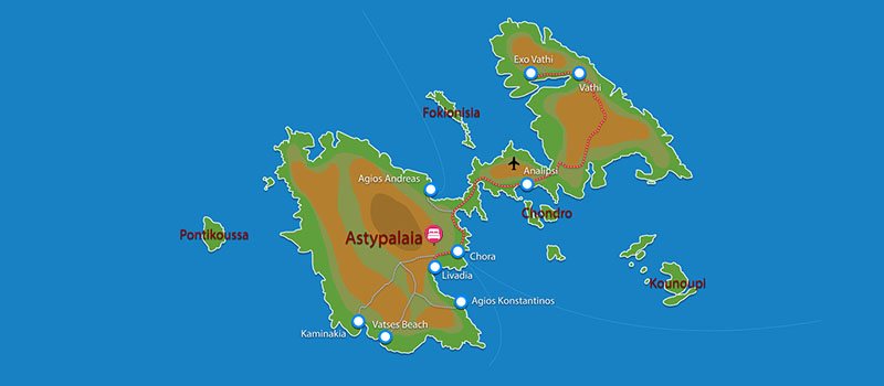 Kaart Grandemar Suites Astypalaia