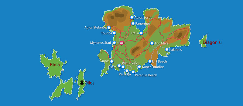 Kaart A Hotel Mykonos